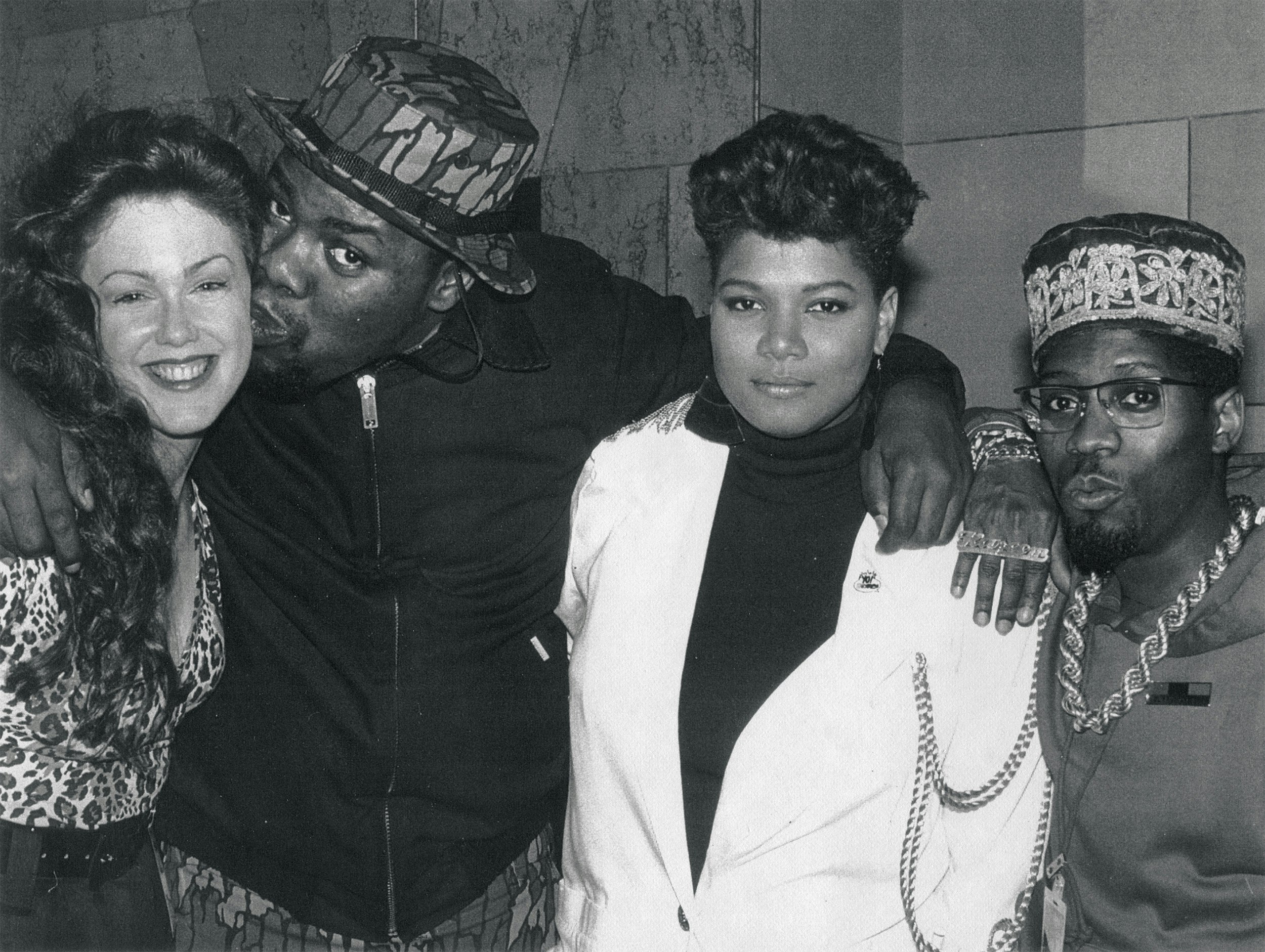 Monica, Biz Markie, Queen Latifah, and Daddy-O. Photo courtesy of Monica Lynch.